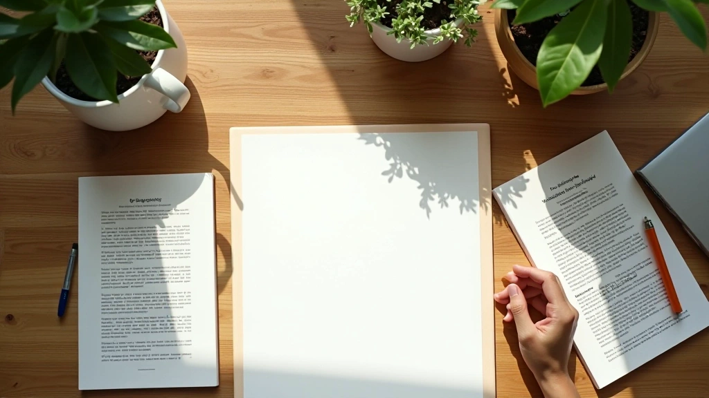 An organised desk with books and personal-development notes