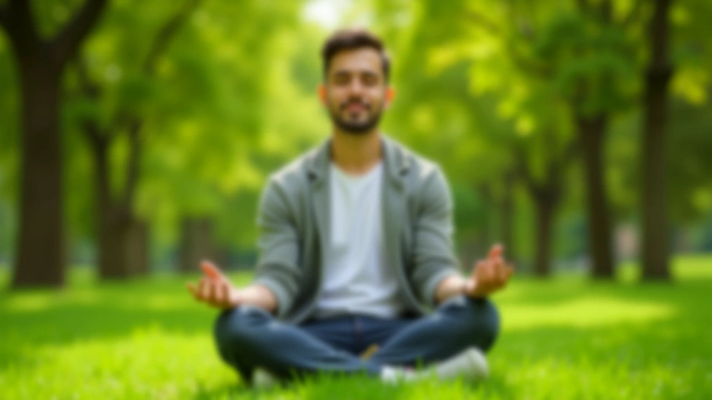 A person sitting quietly outdoors