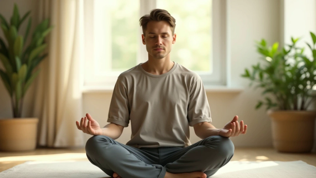 A person sitting quietly in a naturally lit room